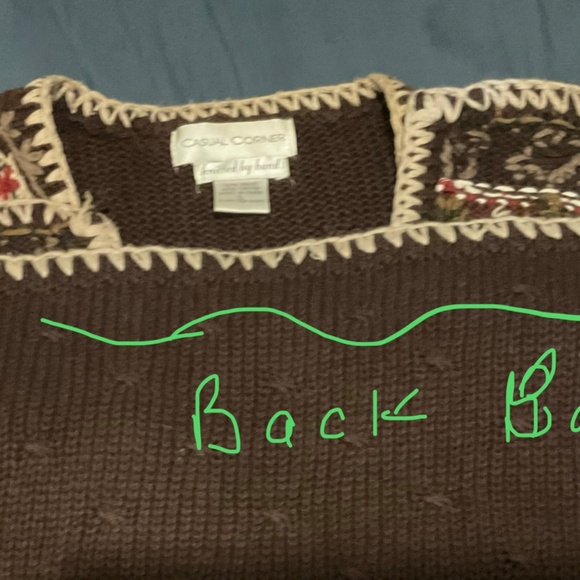 ‘CASUAL CORNER ‘’HAND KNITTED    VINTAGE   size  LARGE - Picture 5 of 10